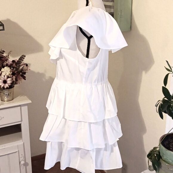 NWT A New Day White Ruffled Dress Coastal Cowgirl,  Soft Girl, Tomato Girl - Picture 6 of 11